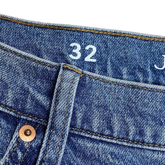 NWT J Crew Jeans Women 32 Blue 9" Demi Boot Crop Raw Hem Denim High Rise BP584 - Picture 13 of 16